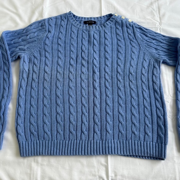 Light Blue Cotton Sweater - Picture 1 of 3